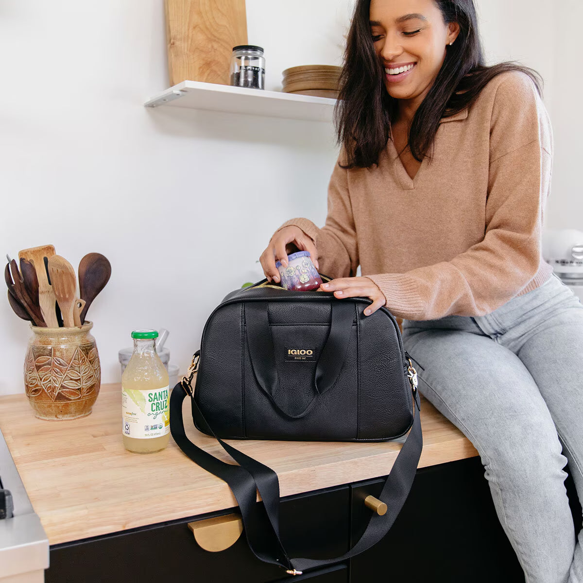 Luxe Satchel in Black
