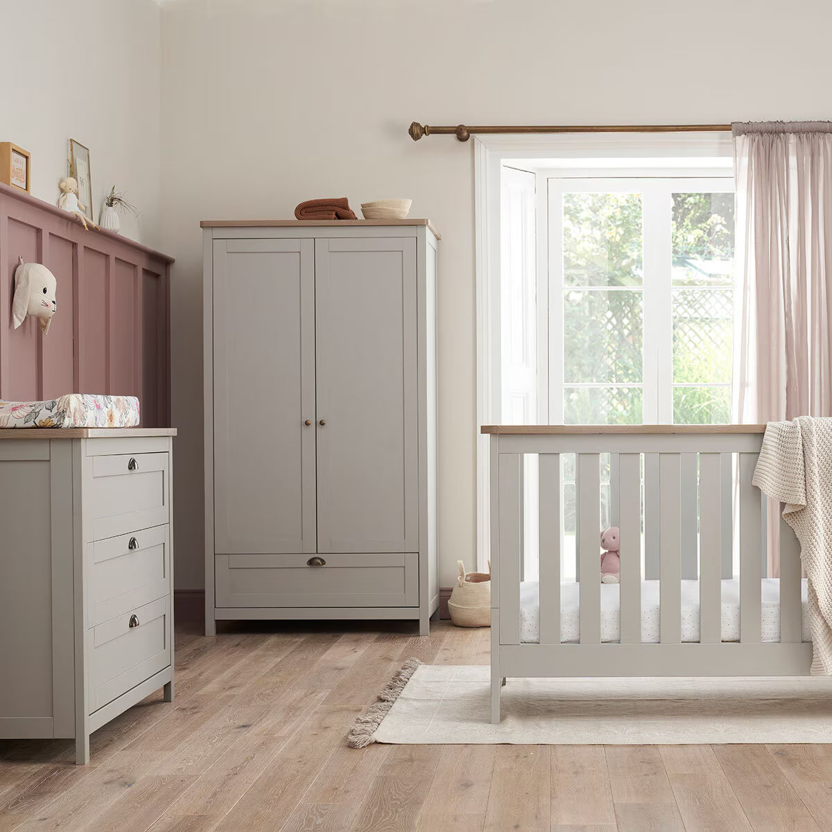 Verona Chest Changing Unit, Grey & Oak