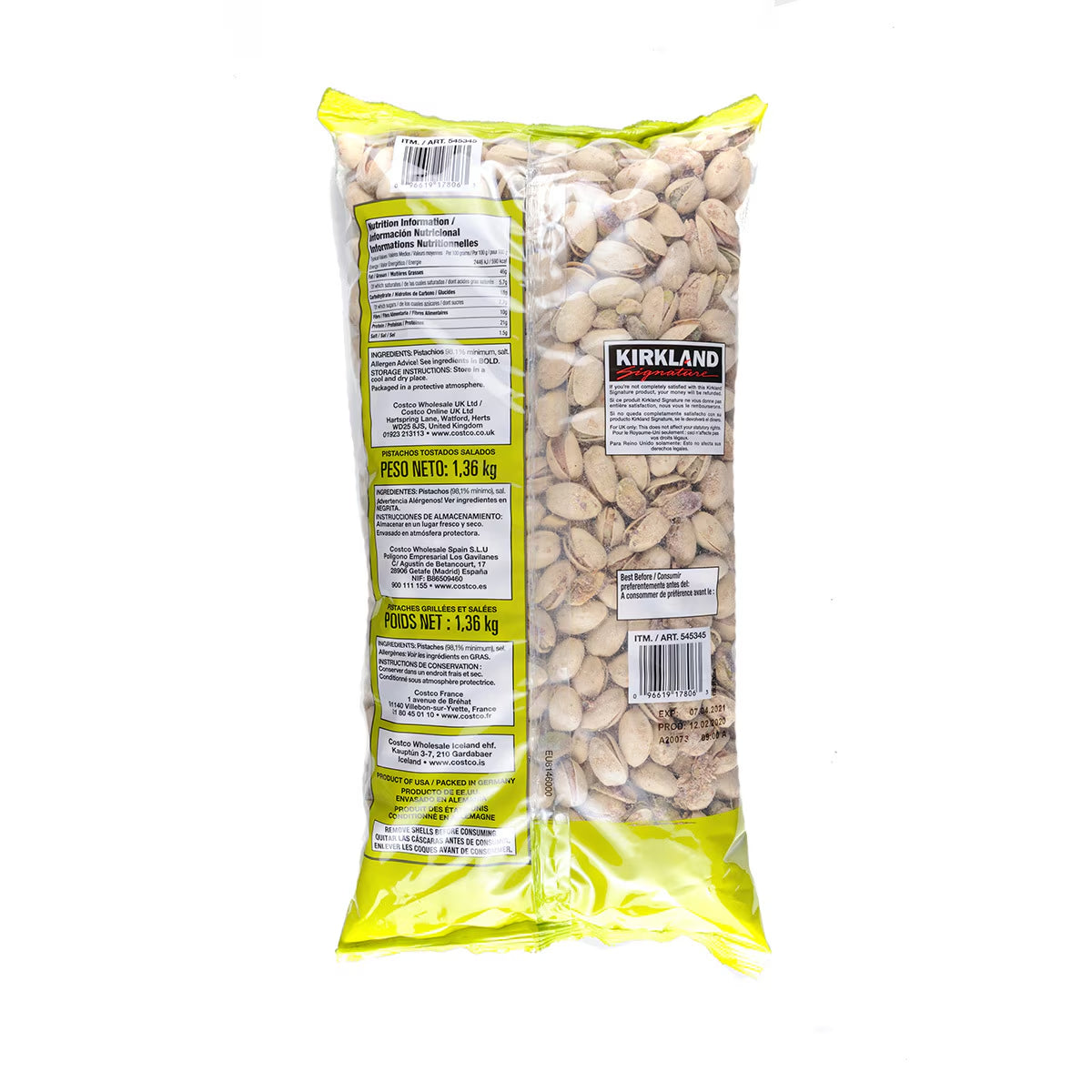 Pistachios, 1.36Kg