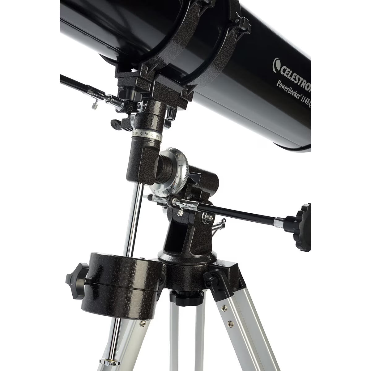 Powerseeker 114EQ Telescope with Motor Drive, Phone Adapter and Moon Filter