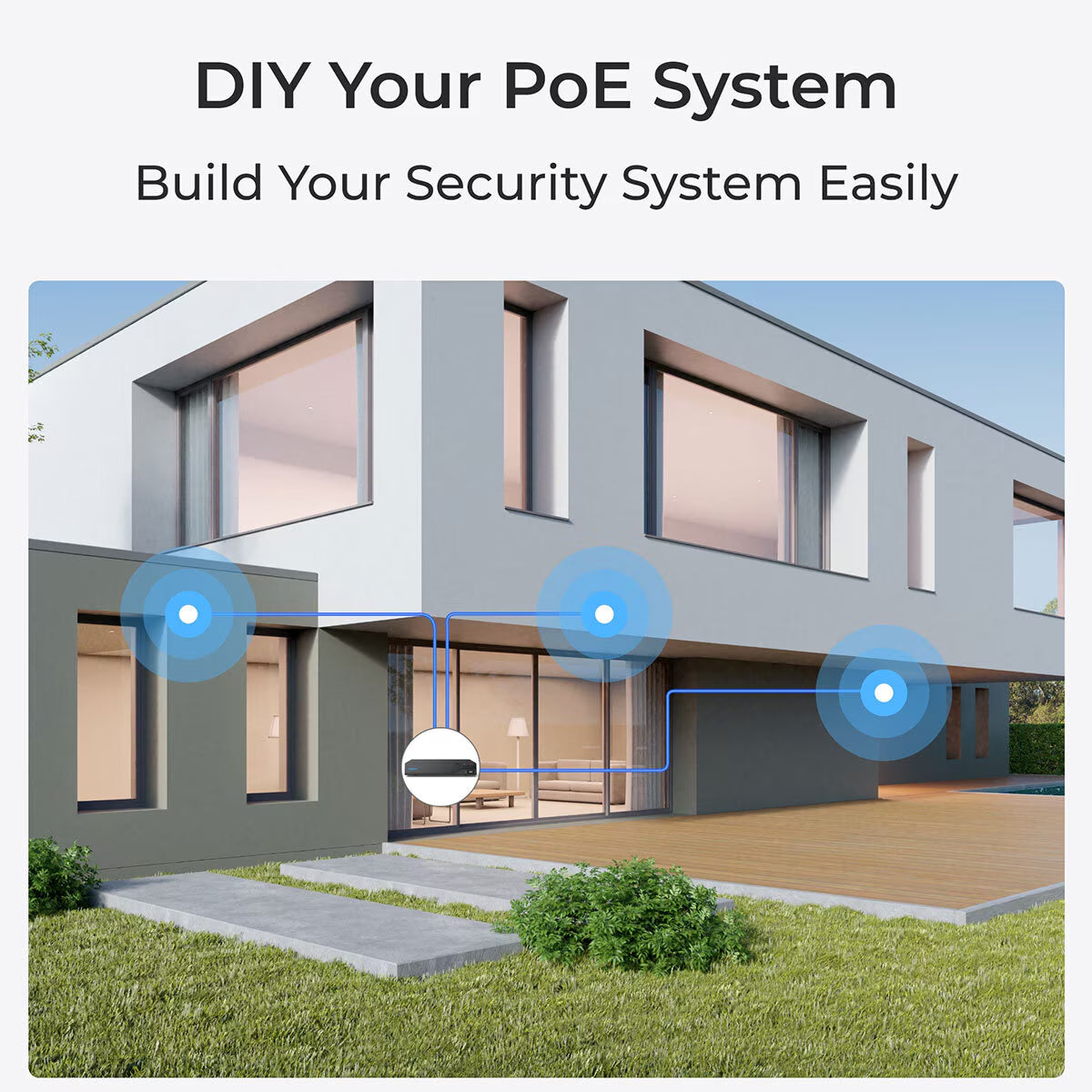8MP (4K) UHD NVR Poe AI 8 X Channel / 4 X Bullet Camera Kit with 2TB HDD
