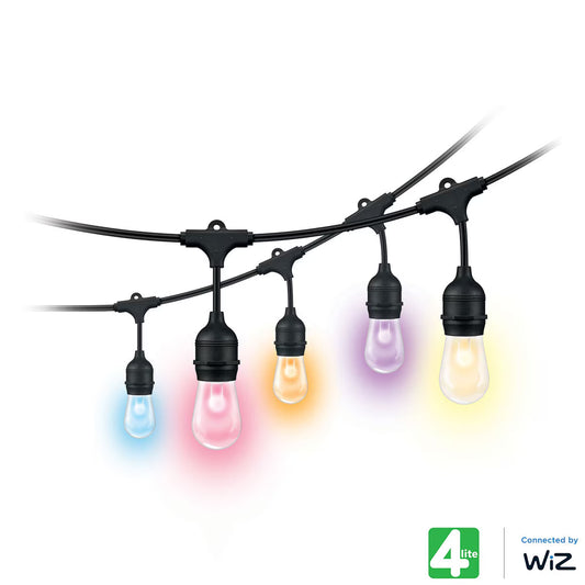 Wiz 48Ft (14.8M) Smart RGBW LED Outdoor Festoon Lights
