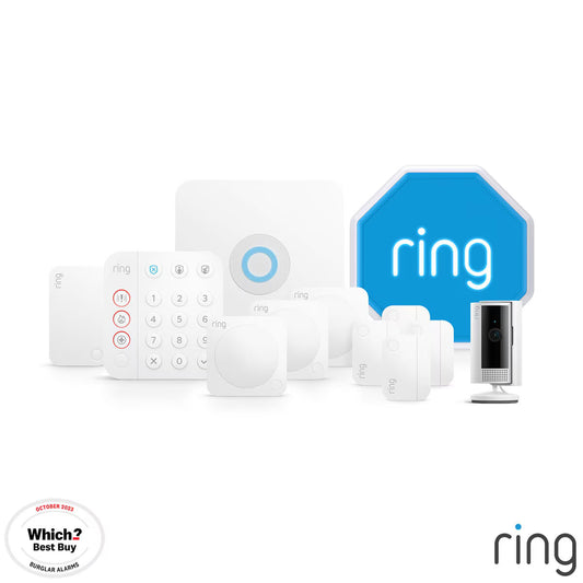 12Pc Alarm Starter Kit Including Outdoor Siren with Indoor Camera