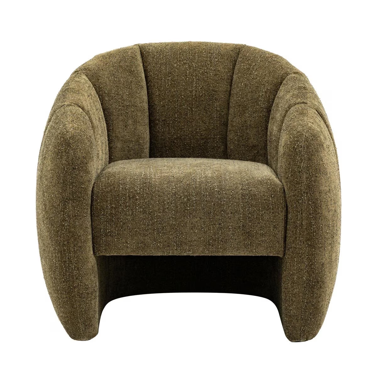 Atella Moss Green Bouclé Tub Chair