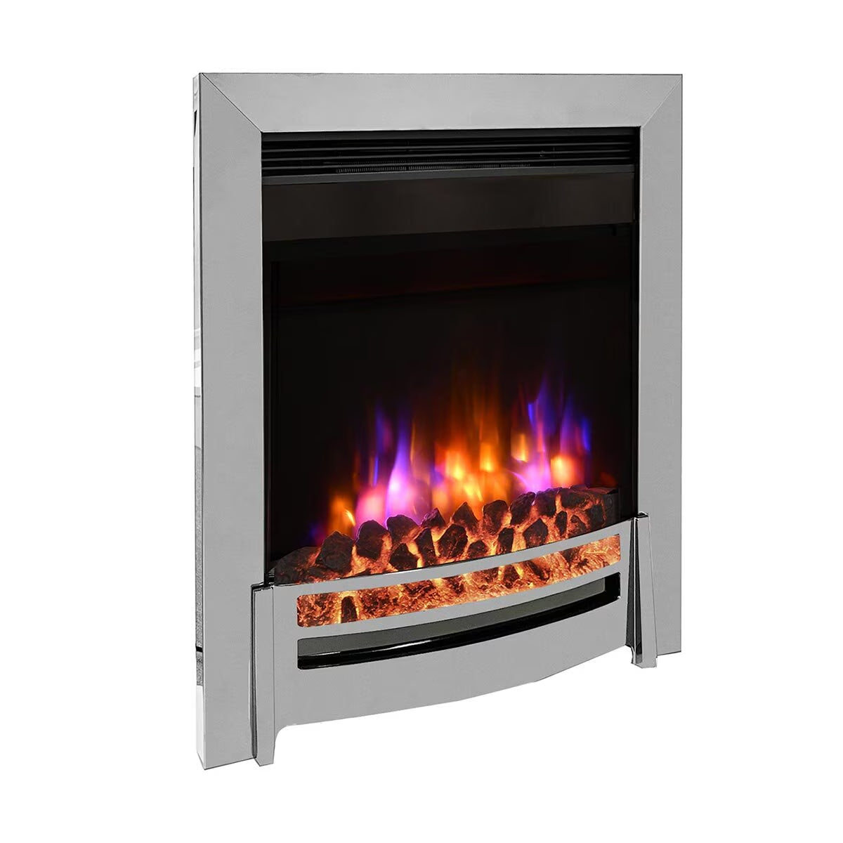 Ember Inset Electric Fire in Chrome, 2Kw