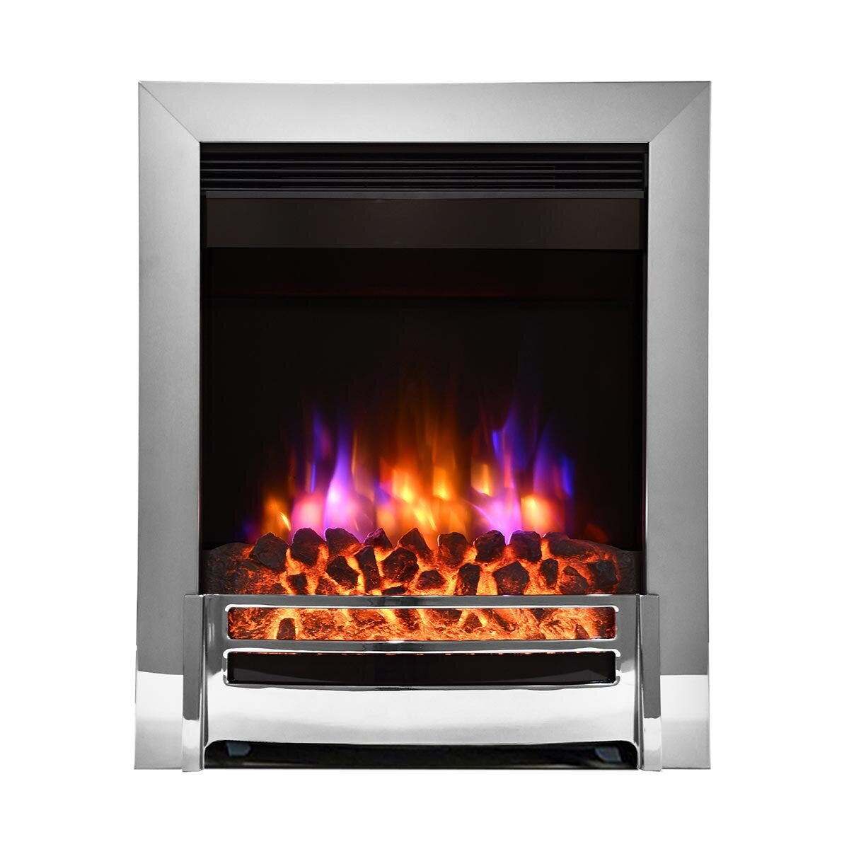 Ember Inset Electric Fire in Chrome, 2Kw