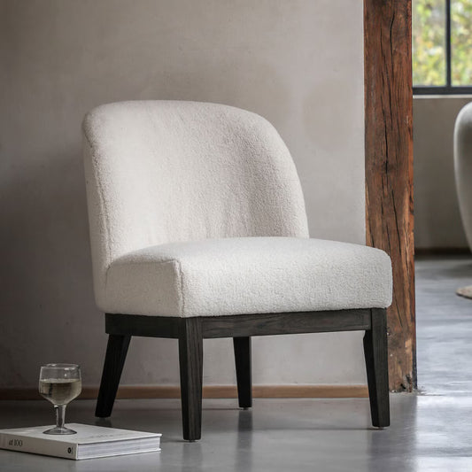 Bardfield Cream Teddy Fabric Chair