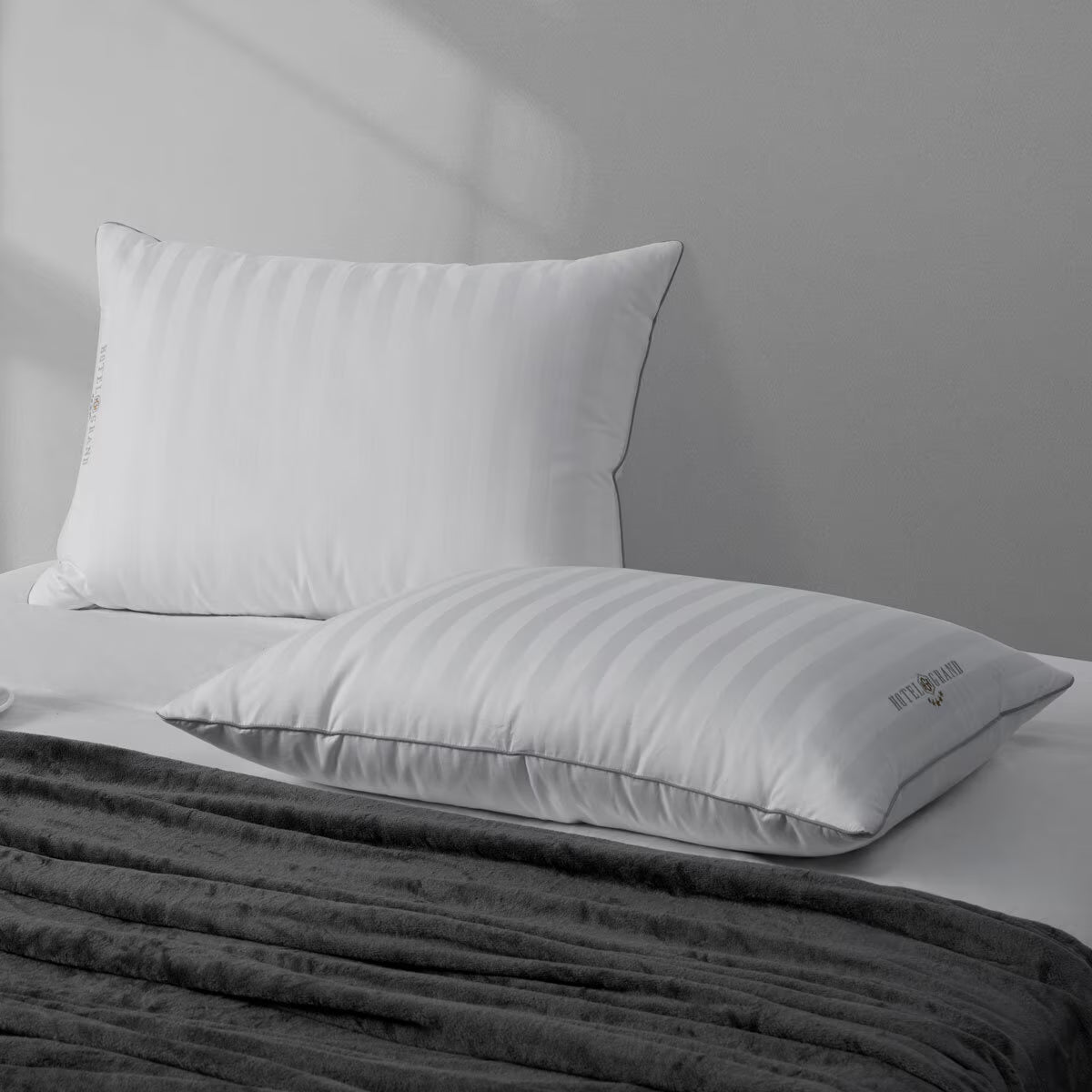 Feather & down Rolled Pillow, 2 Pack