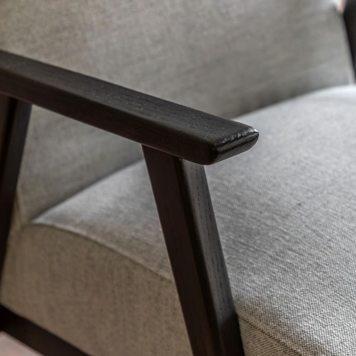Neyland Mottled Stone Linen Armchair