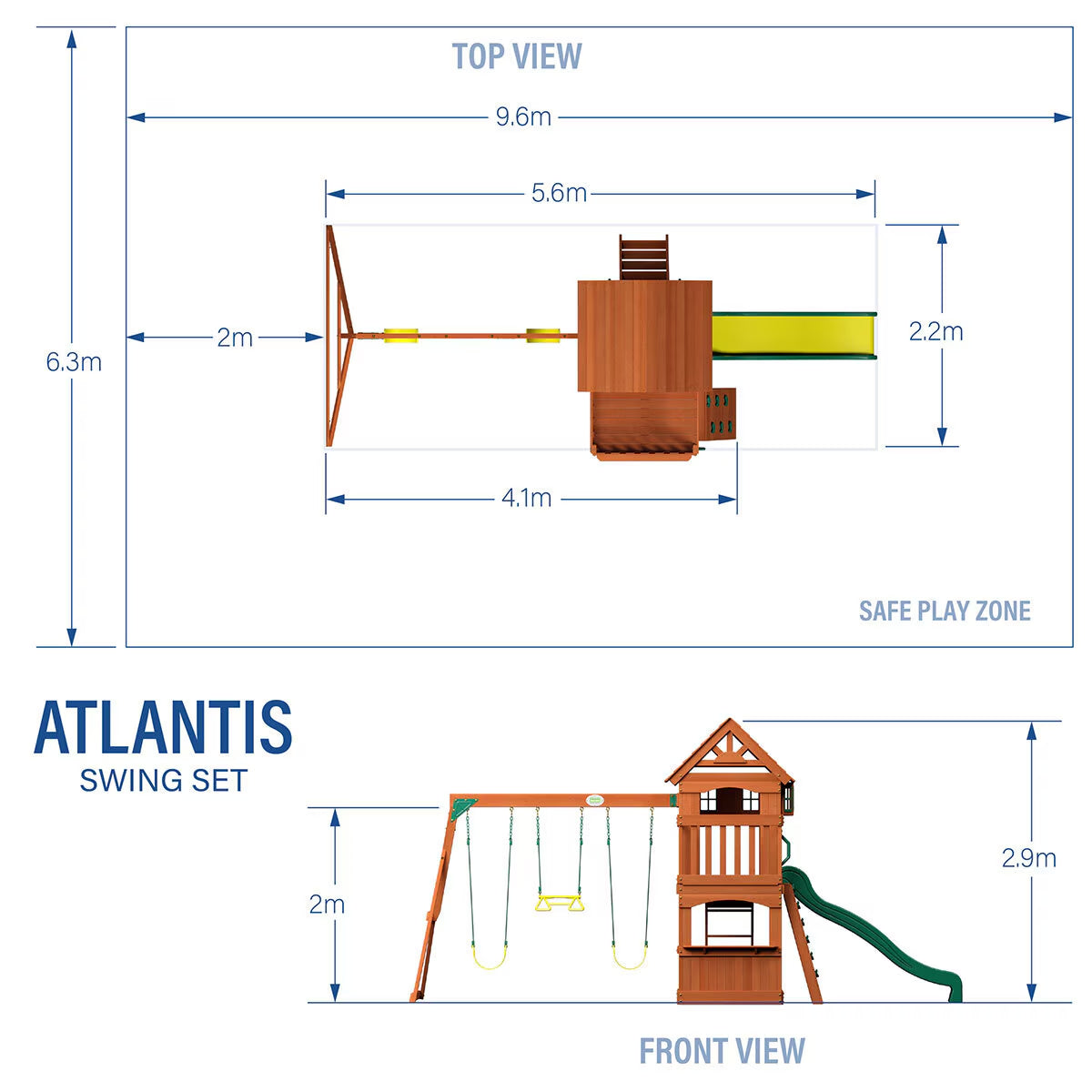 Atlantis Swingset Playcentre (3-10 Years)