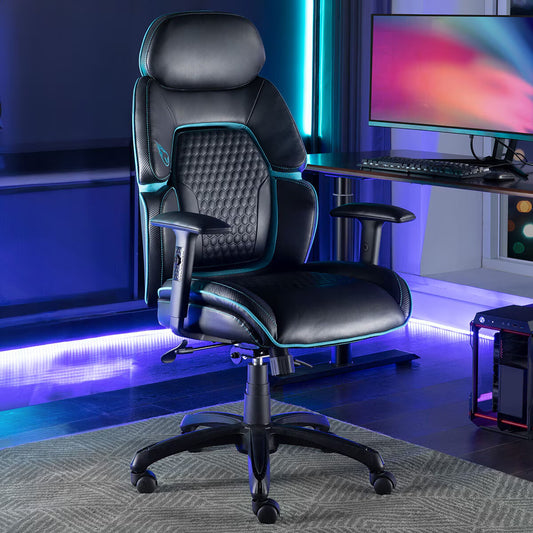 ® Centurion Gaming Office Chair with Adjustable Headrest, Black