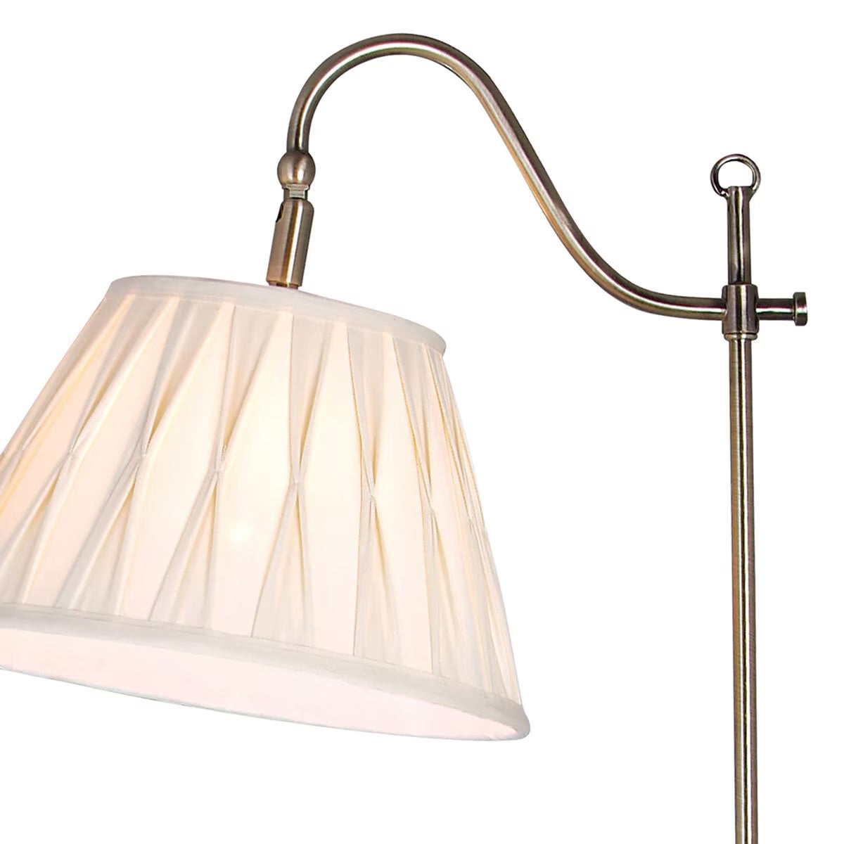Suffolk Rise & Fall Floor Lamp with Pleated Shade