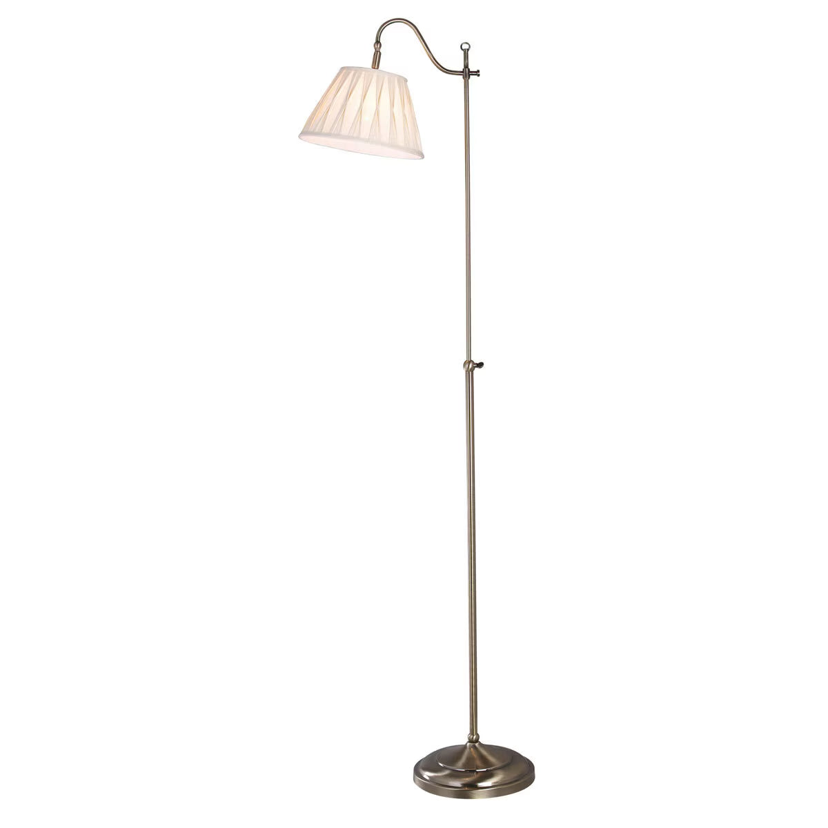 Suffolk Rise & Fall Floor Lamp with Pleated Shade