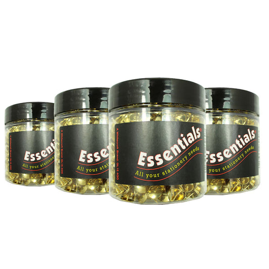 (9.5Mm) Brass Drawing Pins Tub - 4 X 1200 Pin Pack