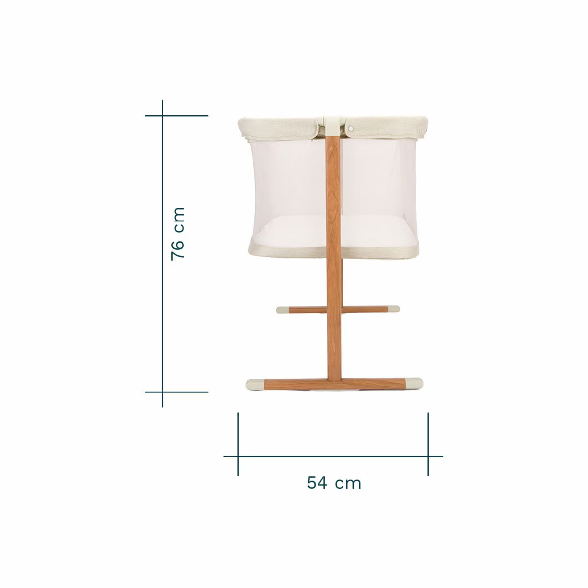 Zizee Breathable Rocking Crib, Walnut & Ecru