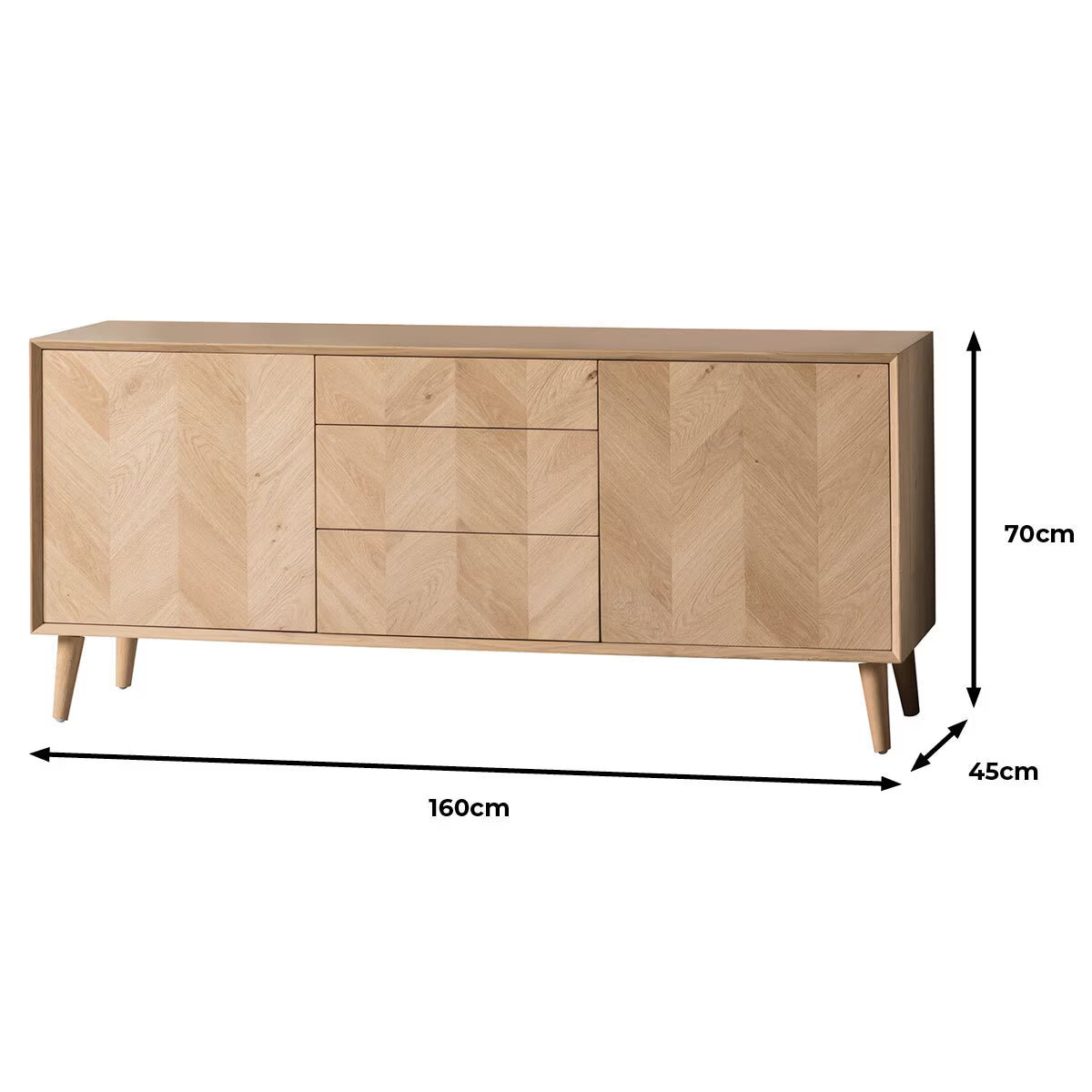 Milano Large Oak Sideboard