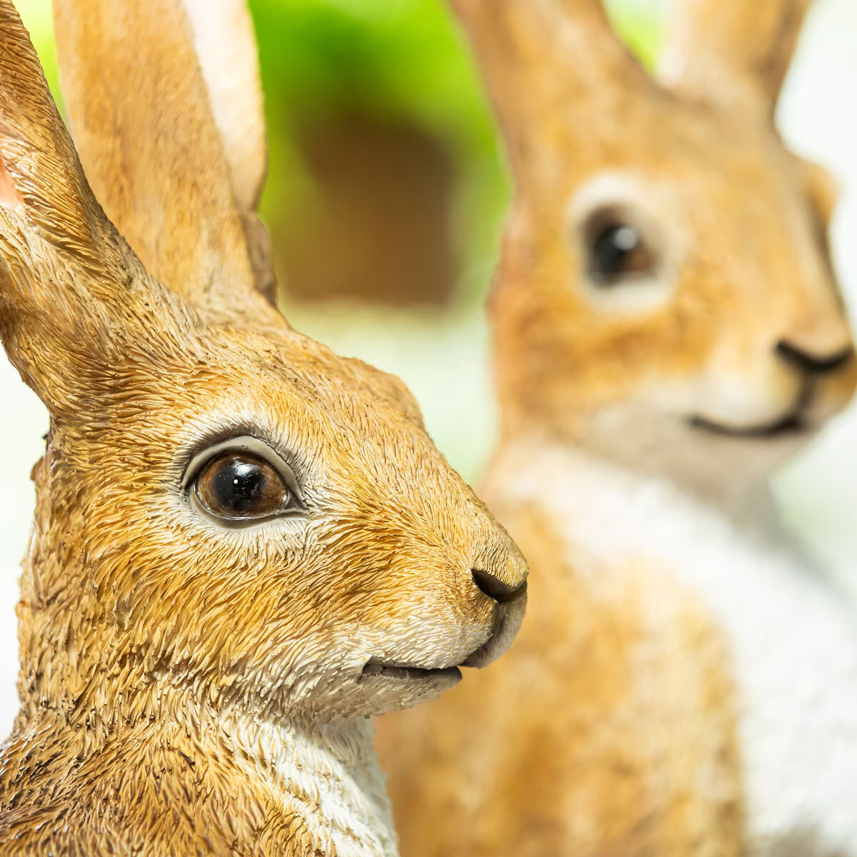 Ornamental Hare Statues, Set of 2