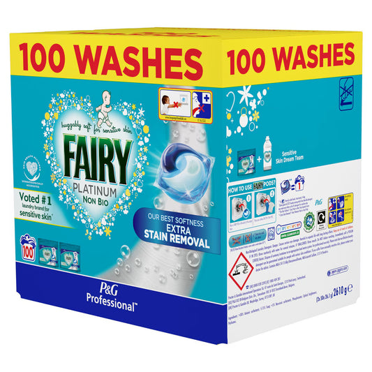 Non Bio Platinum Pods with Extra Stain Removal, 100 Wash
