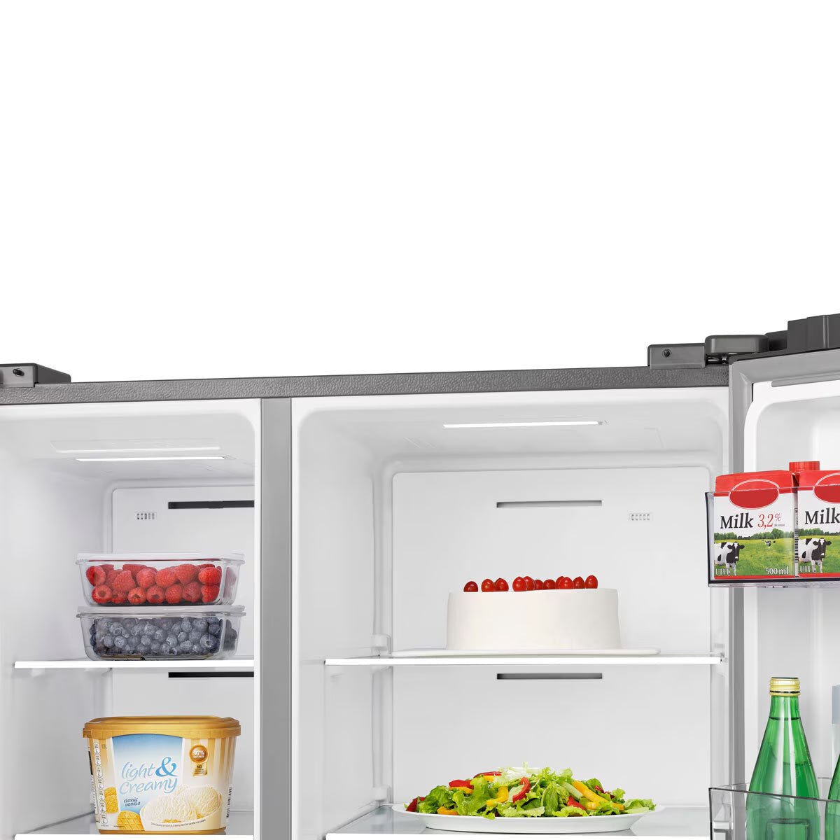 RS840N4WCE, Side by Side Fridge Freezer with Non Plumbed Water Dispenser, E Rated in Silver