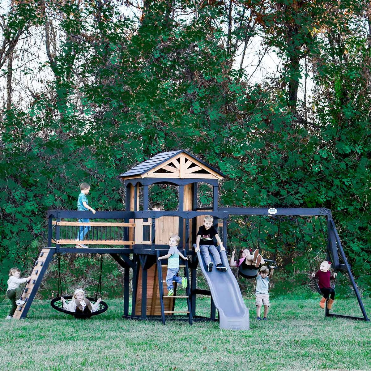 Timber Crossing Wooden Playcentre and Swing Set (3-10 Years)