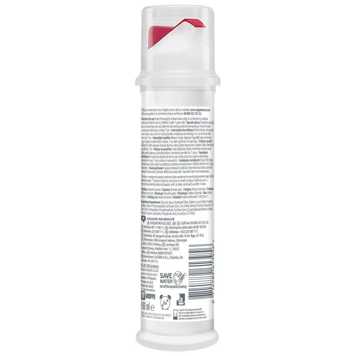 Total Whitening Toothpaste, 6 X 100Ml