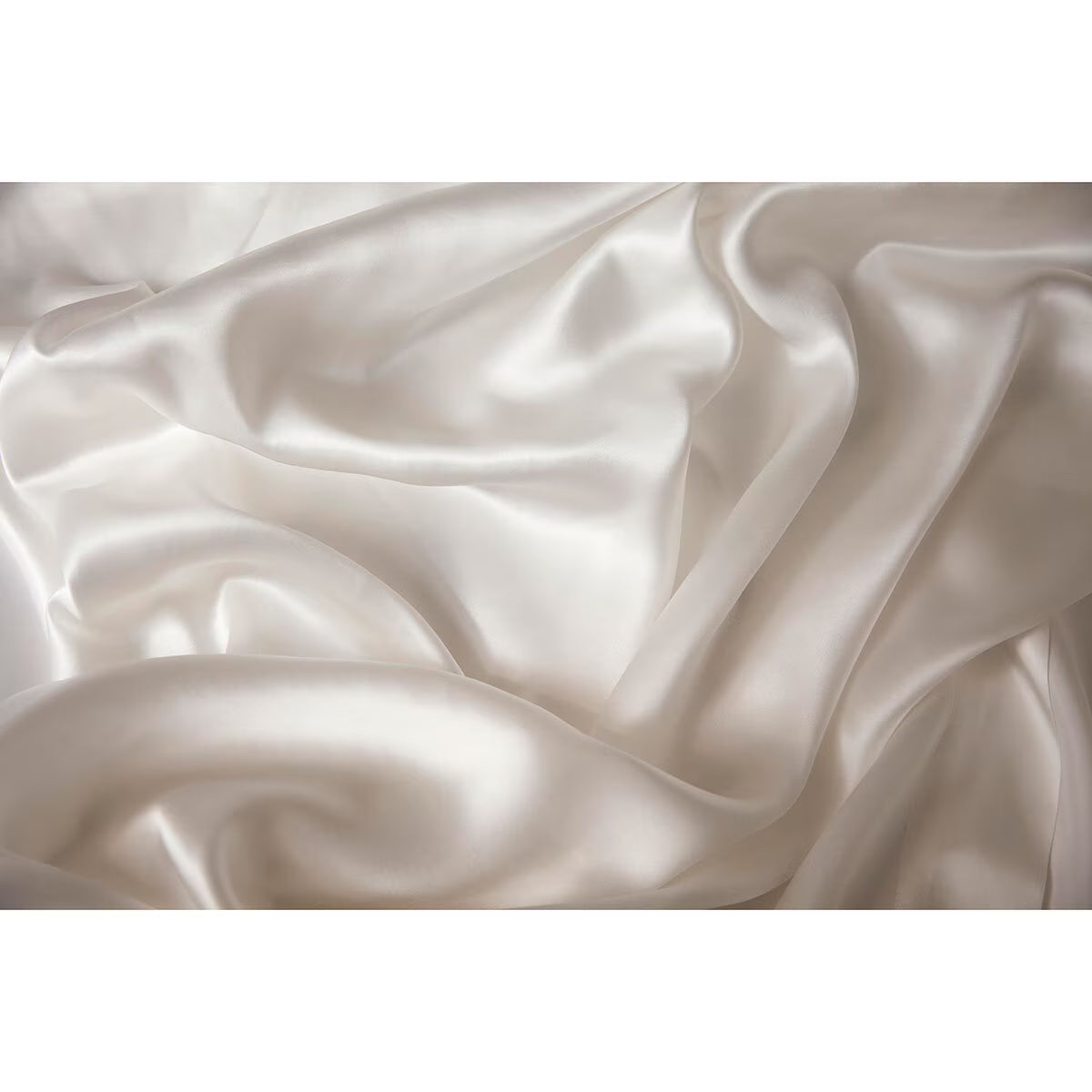 100% Mulberry Silk Ivory Fitted Sheet in Double