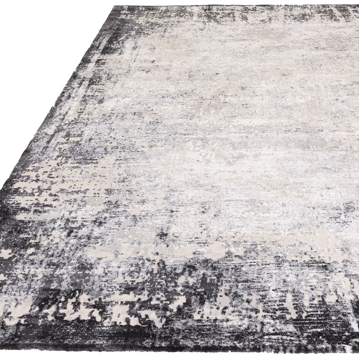 Kuza Border Grey Rug, 160 X 230 Cm
