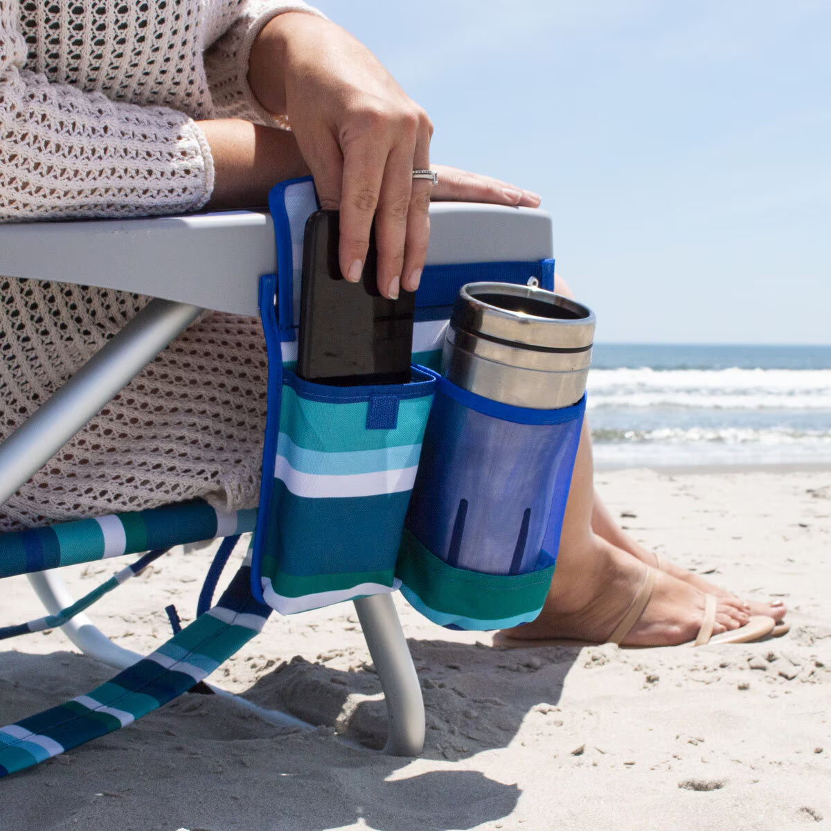 Backpack Beach Chair in Blue