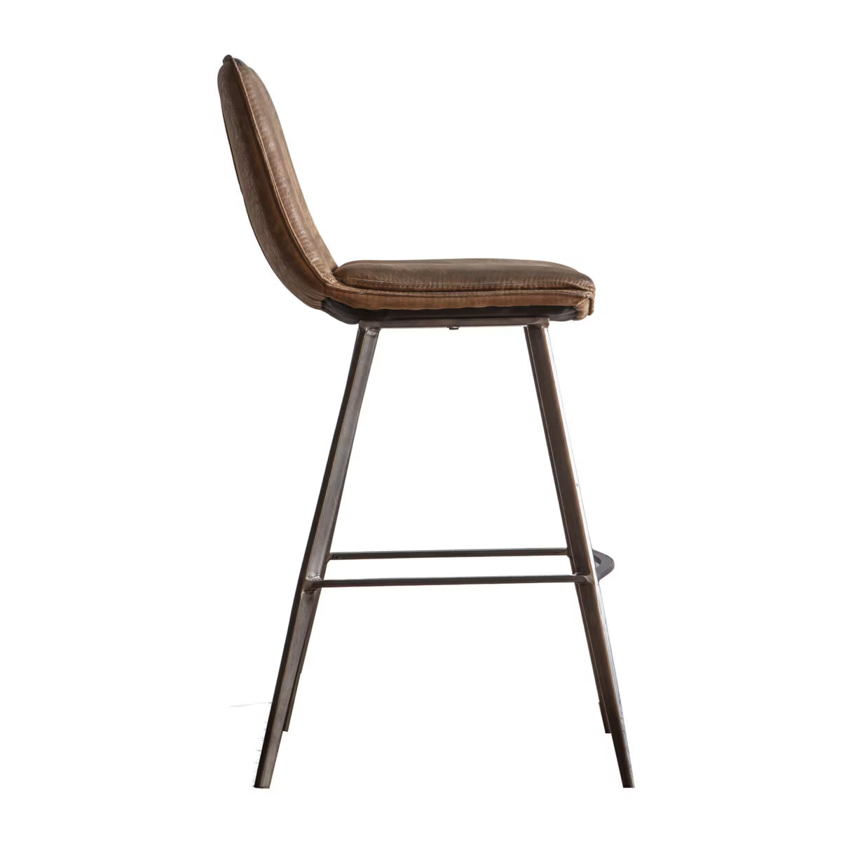 Henley Brown Faux Leather Bar Stool, 2 Pack
