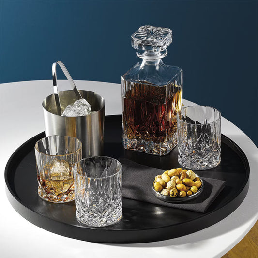 Seasons Crystal Decanter + 6 Tumblers