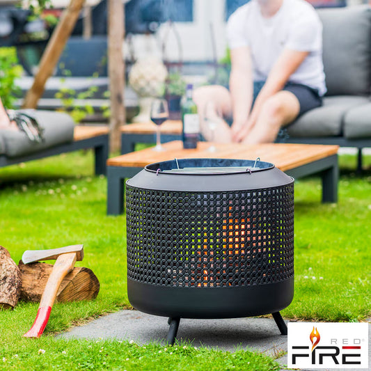 Midland Wood Burning Fire Basket + BBQ Grill