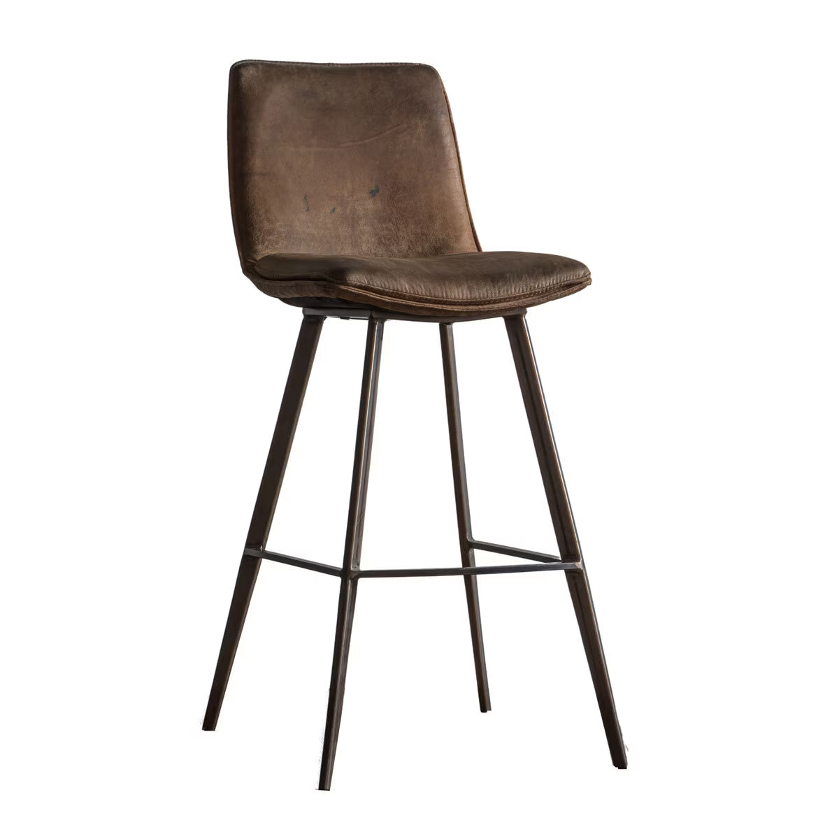Henley Brown Faux Leather Bar Stool, 2 Pack