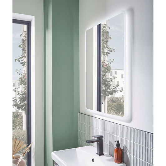 Elysium 600 Back Lit Mirror with Demister and Sensor Control, 60 X 80 X 2.6 Cm