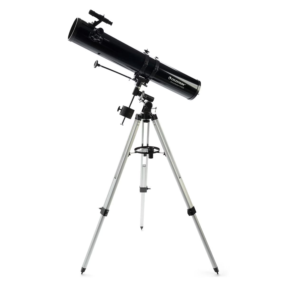 Powerseeker 114EQ Telescope with Motor Drive, Phone Adapter and Moon Filter