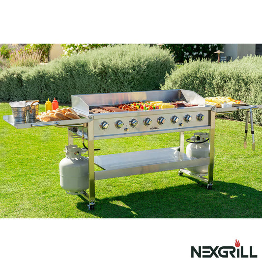 8 Burner Event Gas Barbecue Grill + Cover
